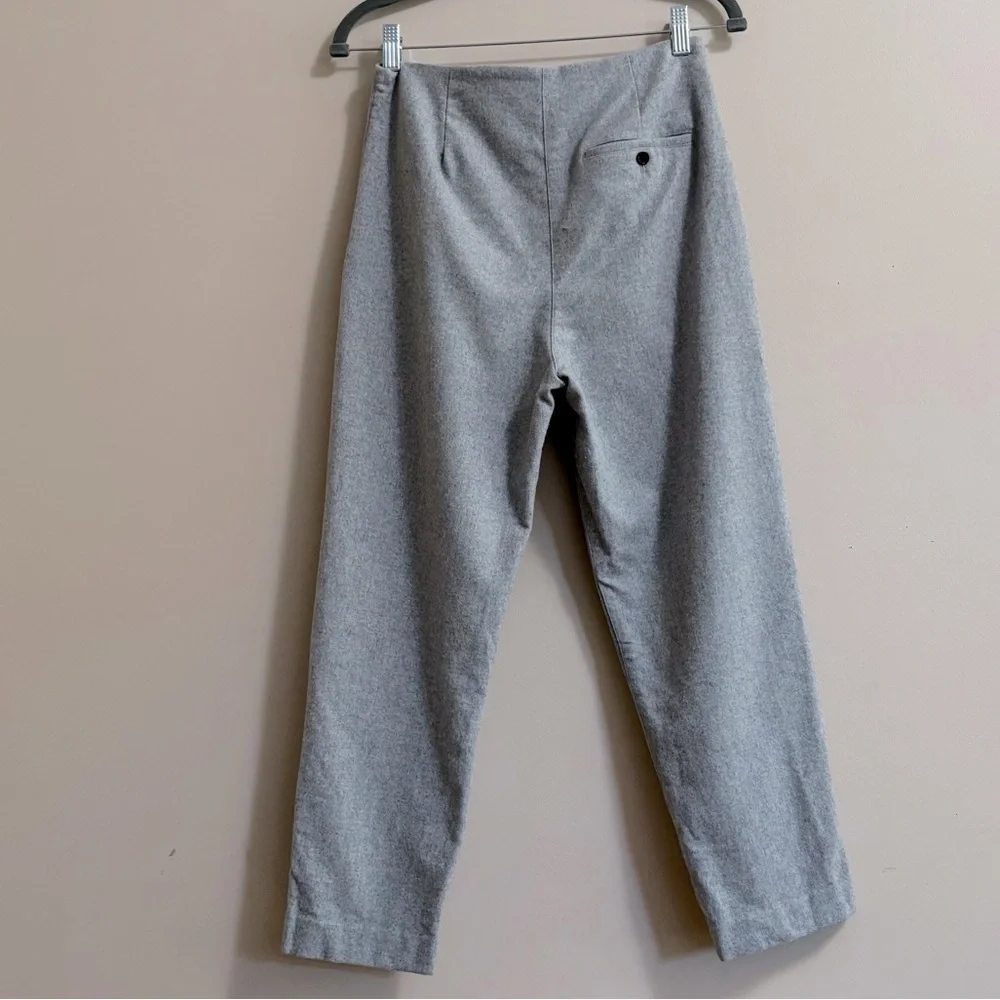 WILFRED Sz 4 Chambery Pants Grey Pleated Trousers Wool Cashmere Blend By Aritzia - Picture 5 of 15